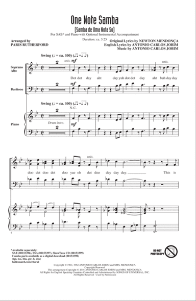 One Note Samba (Samba De Uma Nota So)