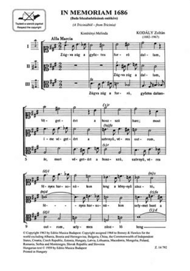 In Memoriam 1686 (buda Felszabadulasanak Emlekere) (from Tricinia)