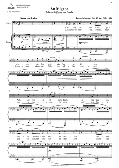 An Mignon, Op. 19 No. 2 (D. 161) (C minor)