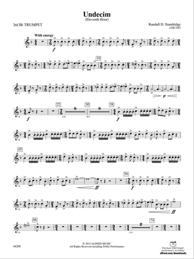 Undecim: 3rd B-flat Trumpet