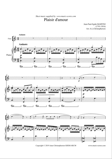 Plaisir d'Amour - Flute and Piano