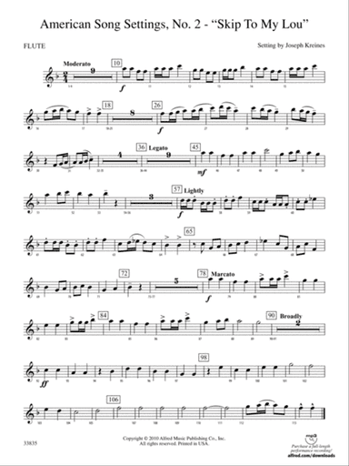 American Song Settings, No. 2: Flute