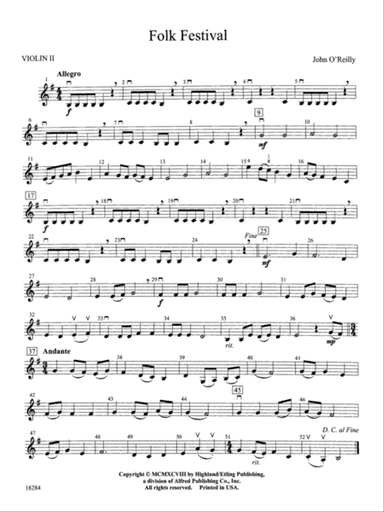 Folk Festival: 2nd Violin