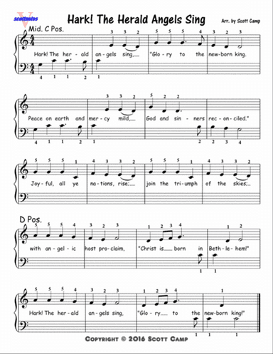 Hark! The Herald Angels Sing (First Year Piano Students)