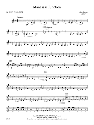 Manassas Junction: B-flat Bass Clarinet
