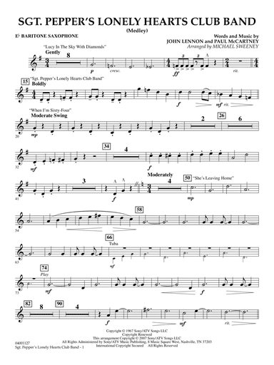 Sgt. Pepper's Lonely Hearts Club Band (Medley) (arr. Michael Sweeney) - Eb Baritone Saxophone