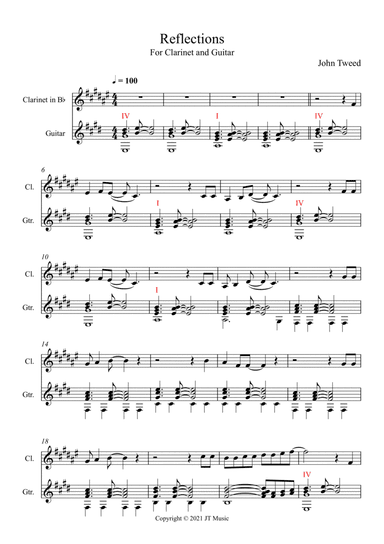 Reflections - Clarinet and Guitar