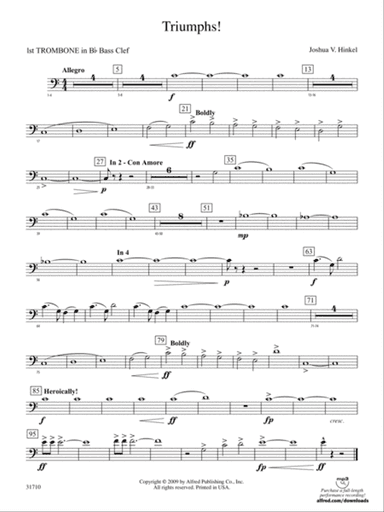 Triumphs!: (wp) 1st B-flat Trombone B.C.