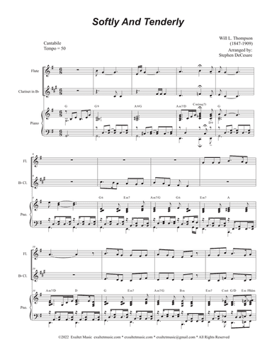 Softly And Tenderly (Duet for Flute and Bb-Clarinet)