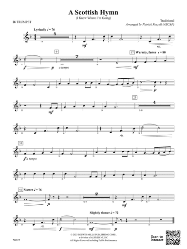 A Scottish Hymn: 1st B-flat Trumpet