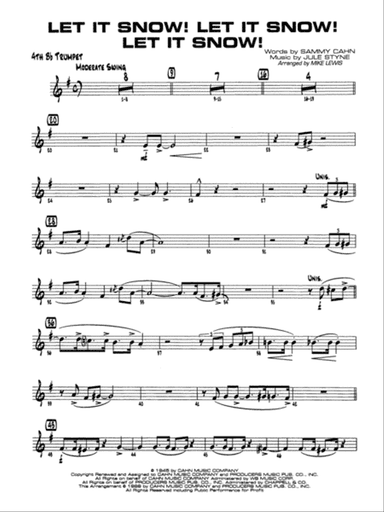 Let It Snow! Let It Snow! Let It Snow!: 4th B-flat Trumpet