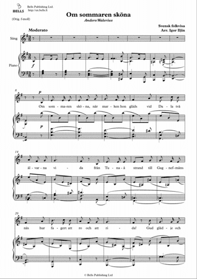 Om sommaren skona (E minor)
