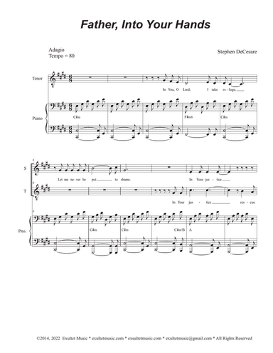 Father, Into Your Hands (2-part choir - (Soprano and Tenor)