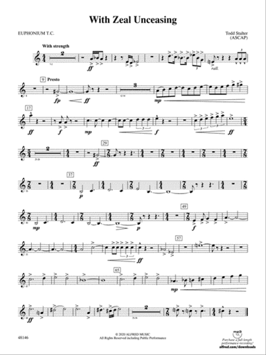 With Zeal Unceasing: Baritone T.C.