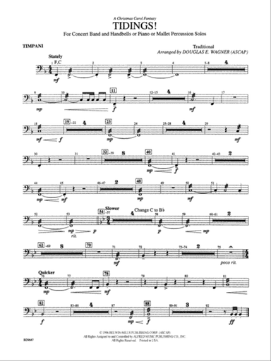 Tidings! (A Christmas Carol Fantasy): Timpani