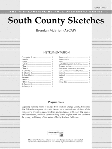 South County Sketches: Score