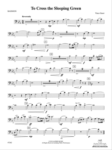 To Cross the Sleeping Green: Bassoon