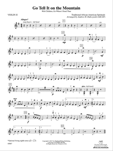Go Tell It on the Mountain: 2nd Violin