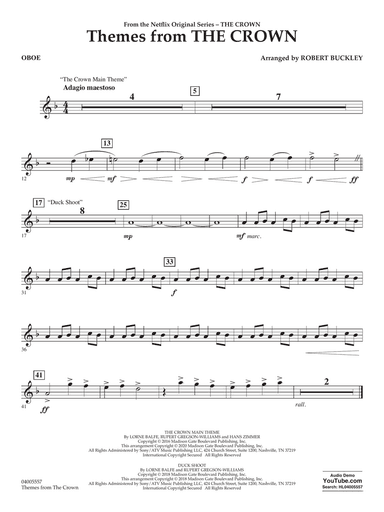 Themes from "The Crown" - Oboe