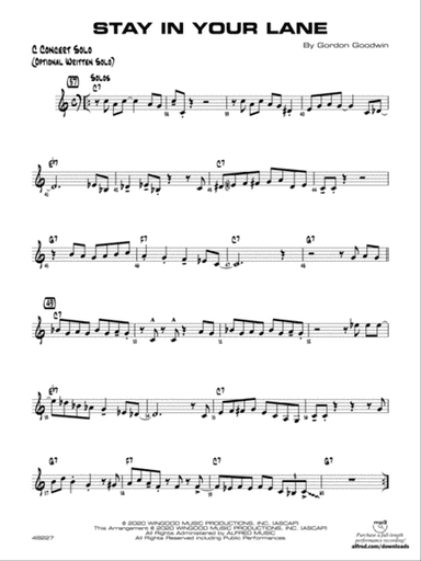 Stay in Your Lane: C Concert Solo