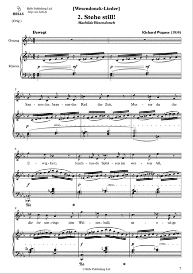 Stehe still! (Original key. C minor)