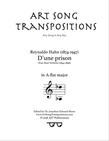 HAHN: D'une prison (transposed to A-flat major)