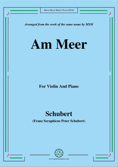 Schubert-Am meer,for Violin and Piano