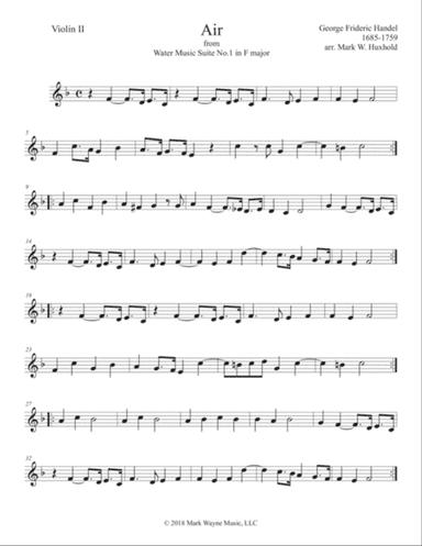 Air from Water Music Suite No.1 in F major