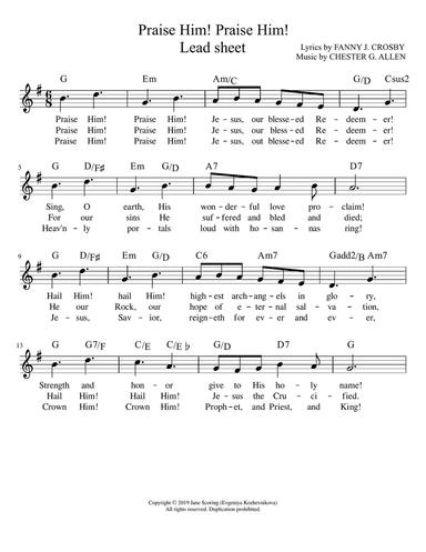 Praise Him! Praise Him! (Lead Sheet)
