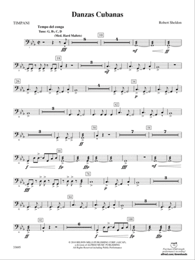 Danzas Cubanas: Timpani