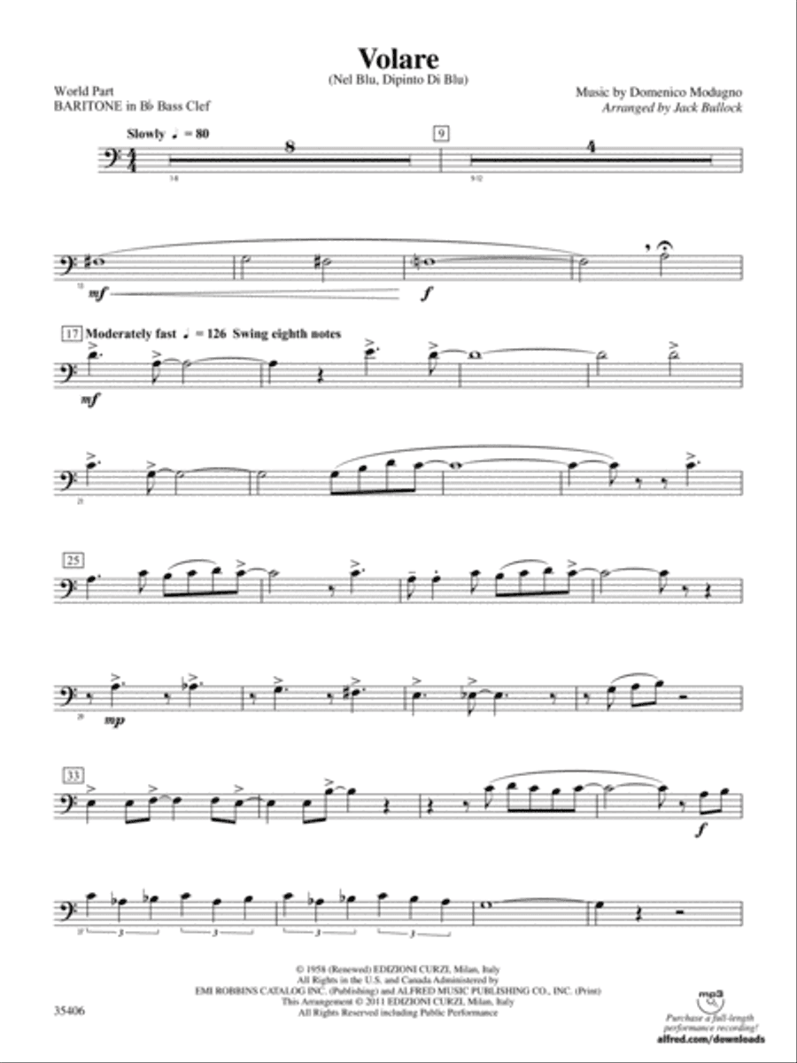 Volare: (wp) B-flat Baritone B.C.