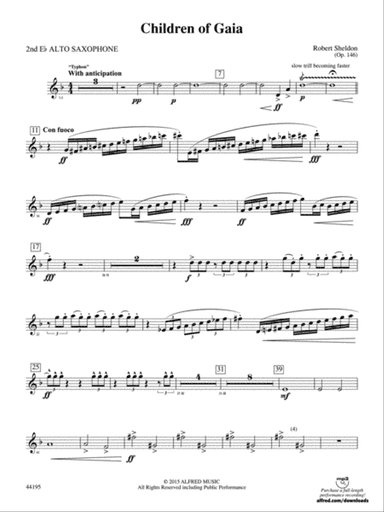 Children of Gaia: 2nd E-flat Alto Saxophone