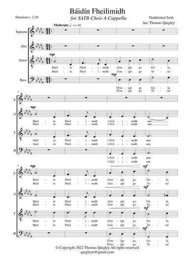 BáidĂn Fheilimidh (SATB A Cappella0