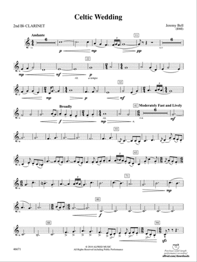 Celtic Wedding: 2nd B-flat Clarinet