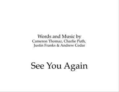 See You Again from FURIOUS 7