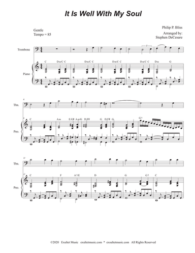 It Is Well With My Soul (Trombone solo and Piano)
