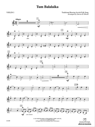 Tum Balalaika: 1st Violin