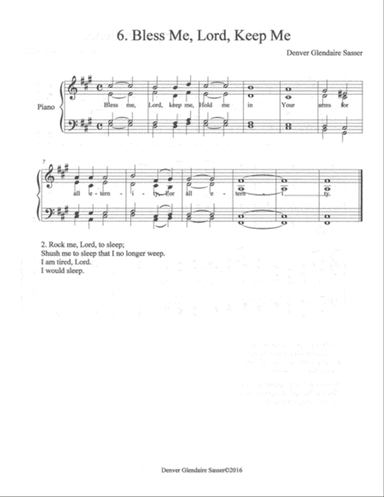Hymn No. 6, Bless Me, Lord, Keep Me