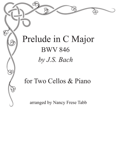 Bach Prelude in C Major (BWV 846) for Two Cellos and Piano