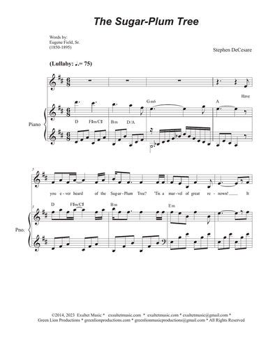 The Sugar-Plum Tree (Unison choir)