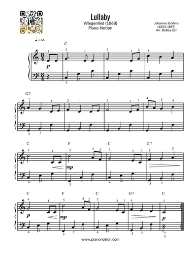 Brahms’s Lullaby | Wiegenlied (Piano Solo)