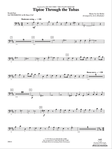 Tiptoe Through the Tubas: (wp) 3rd B-flat Trombone B.C.