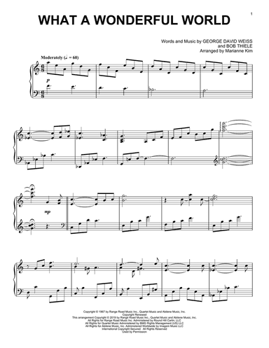 What A Wonderful World (arr. Marianne Kim)