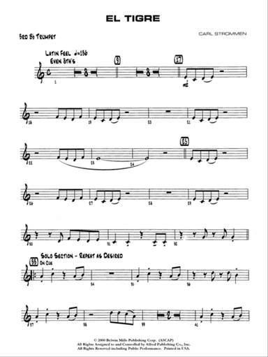El Tigre: 3rd B-flat Trumpet