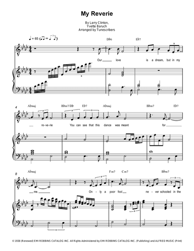 My Reverie - Transposition to Ab and Bb