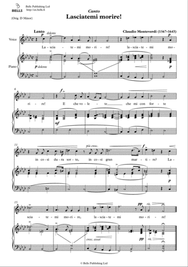 Lasciatemi morire! (F minor)