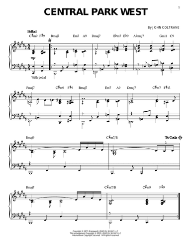 Central Park West (arr. Brent Edstrom)