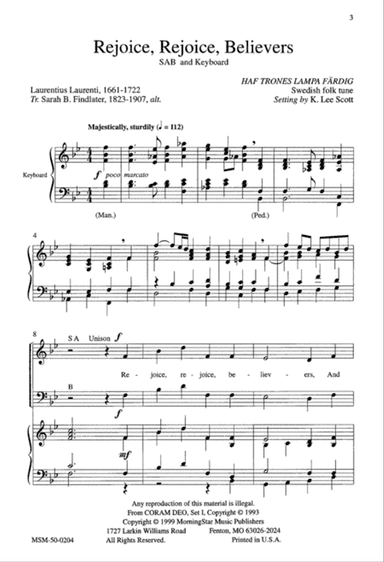 Rejoice, Rejoice, Believers (Downloadable)