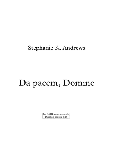 Da pacem, Domine