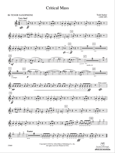 Critical Mass: B-flat Tenor Saxophone